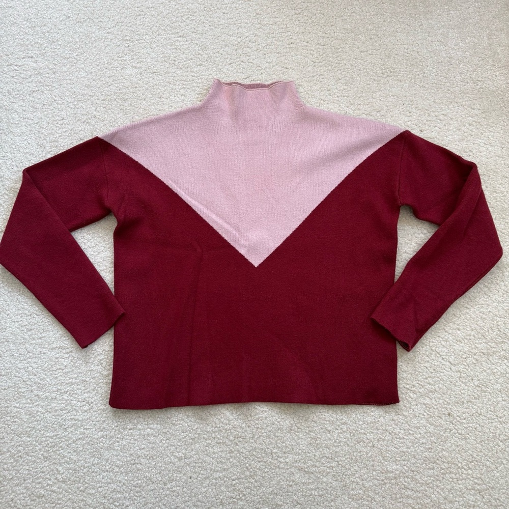 Cynthia Rowley colorblock turtleneck sweater